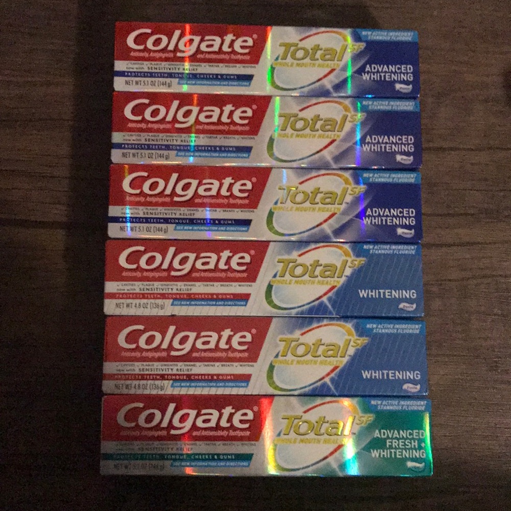 Pack of 6 Colgate Total SF Toothpastes 5.1oz each